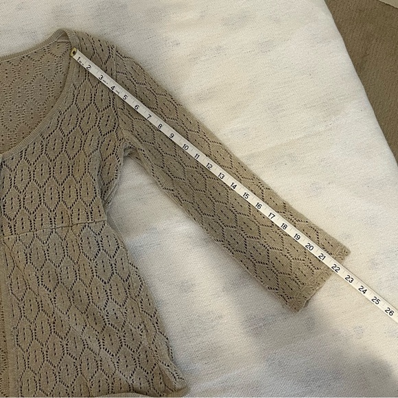 Beige/Tan Knit Baby Doll Long Sleeve - Picture 7 of 7